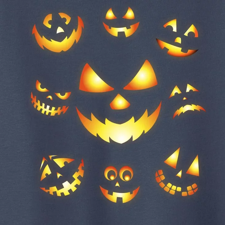 Halloween Jack O'Lantern Pumpkin Faces Toddler T-Shirt