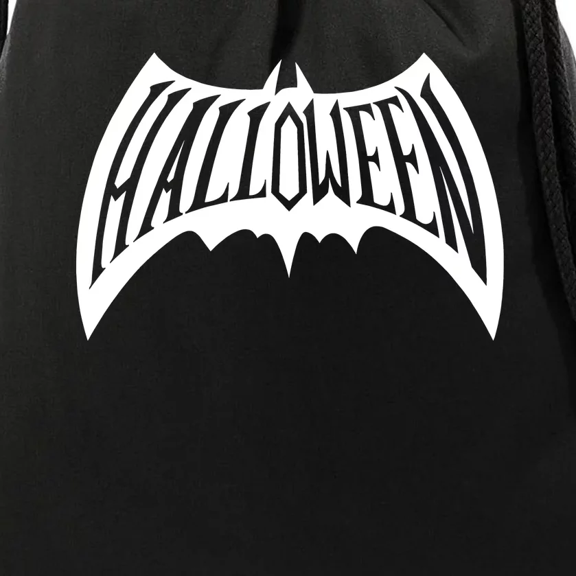 Halloween Man Bat Logo Drawstring Bag