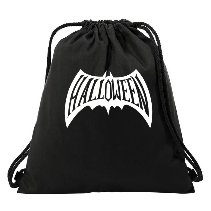 Halloween Man Bat Logo Drawstring Bag