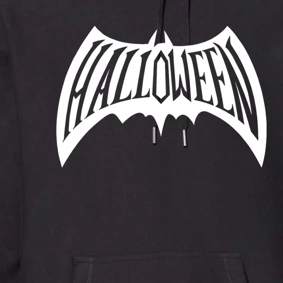 Halloween Man Bat Logo Premium Hoodie