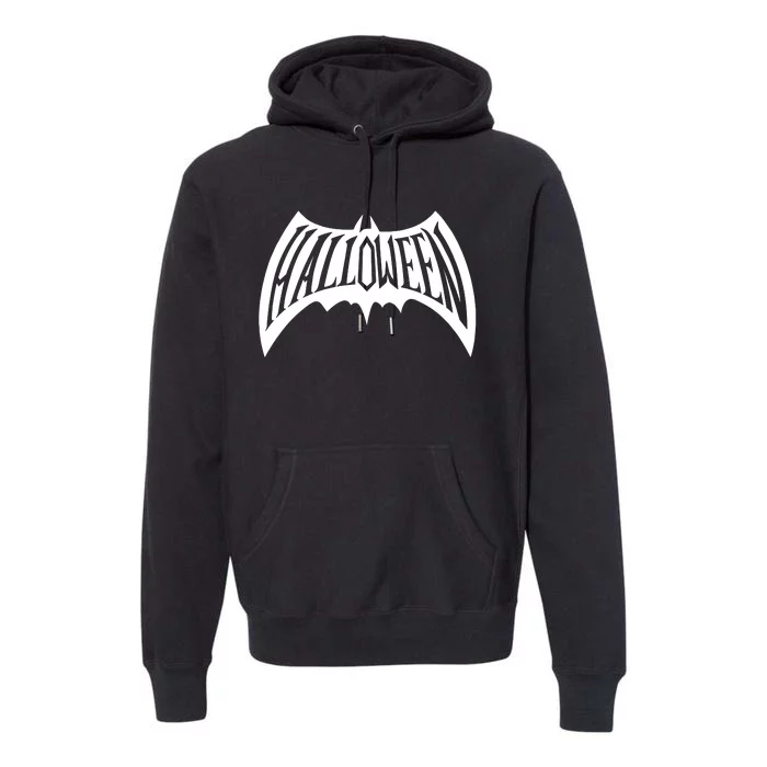 Halloween Man Bat Logo Premium Hoodie