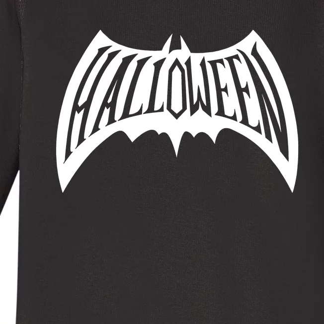 Halloween Man Bat Logo Baby Long Sleeve Bodysuit