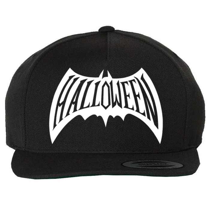 Halloween Man Bat Logo Wool Snapback Cap