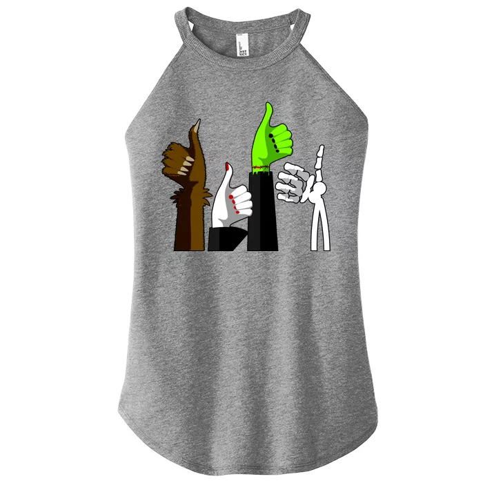 Halloween Monsters Thumps Up Women’s Perfect Tri Rocker Tank