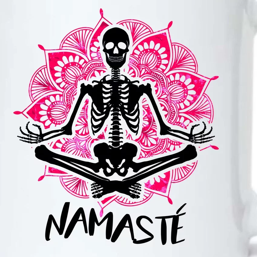 Halloween Namaste Skeleton Black Color Changing Mug