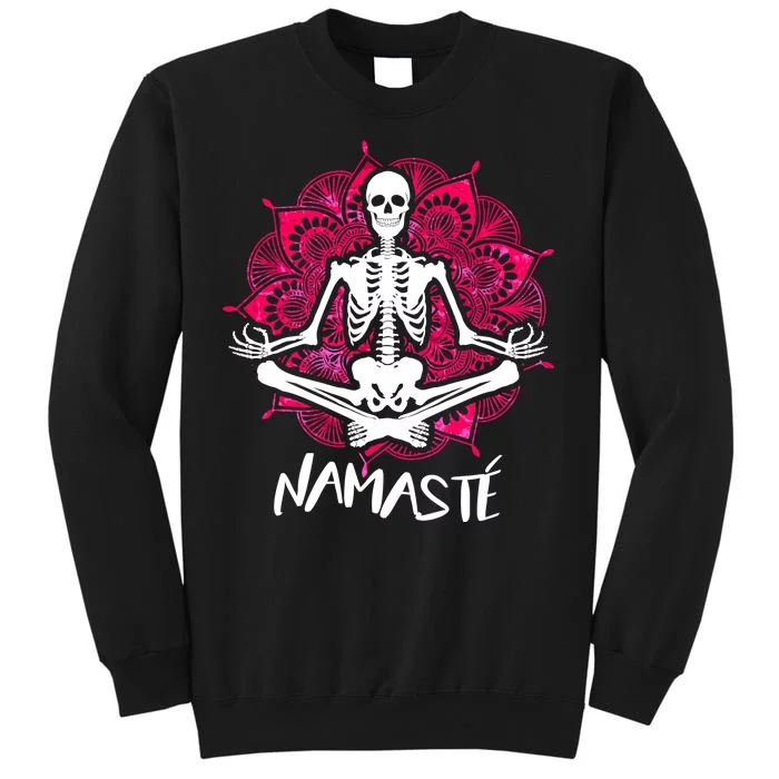 Halloween Namaste Skeleton Tall Sweatshirt