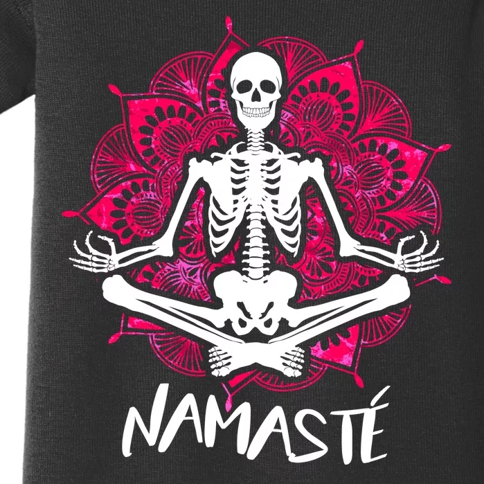 Halloween Namaste Skeleton Baby Bodysuit