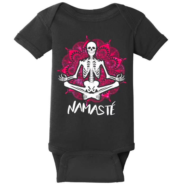 Halloween Namaste Skeleton Baby Bodysuit