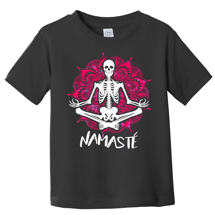 Halloween Namaste Skeleton Toddler T-Shirt