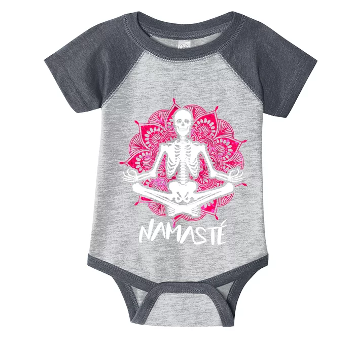 Halloween Namaste Skeleton Infant Baby Jersey Bodysuit