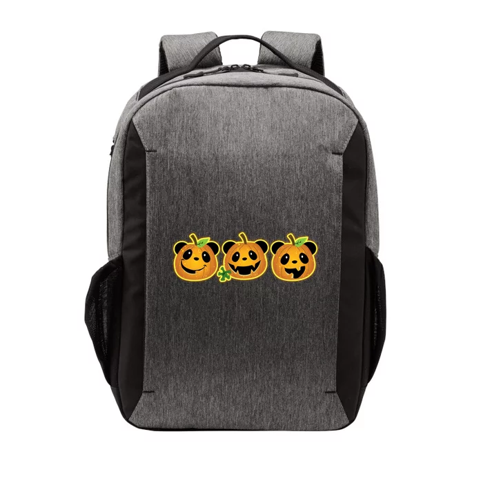 Halloween Panda Pumpkins Vector Backpack