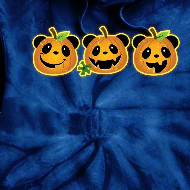 Halloween Panda Pumpkins Tie Dye Hoodie