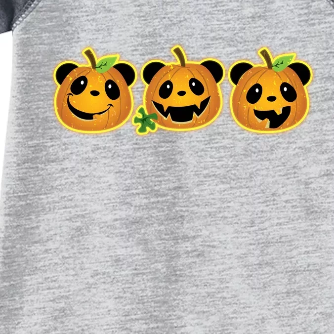 Halloween Panda Pumpkins Infant Baby Jersey Bodysuit