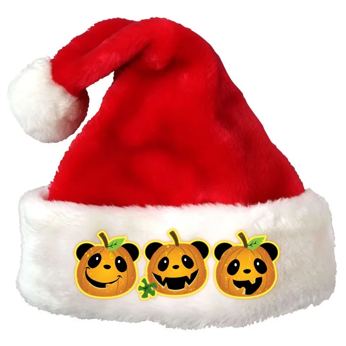 Halloween Panda Pumpkins Premium Christmas Santa Hat