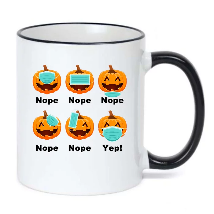 Halloween Pandemic Pumpkin Mask Funny Cute Black Color Changing Mug