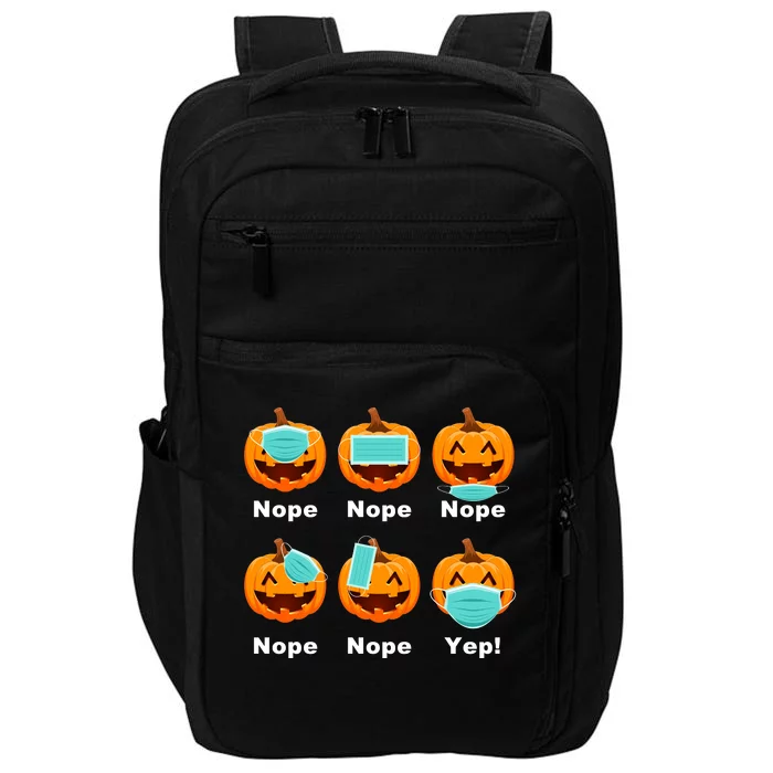 Halloween Pandemic Pumpkin Mask Funny Cute Impact Tech Backpack