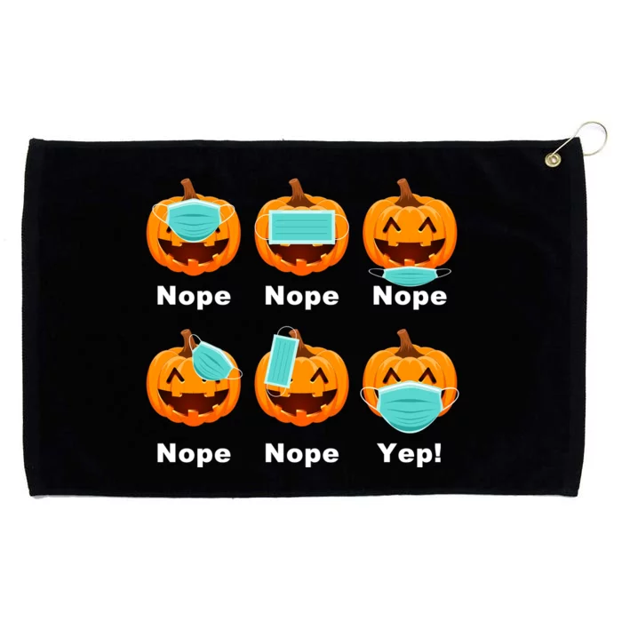 Halloween Pandemic Pumpkin Mask Funny Cute Grommeted Golf Towel