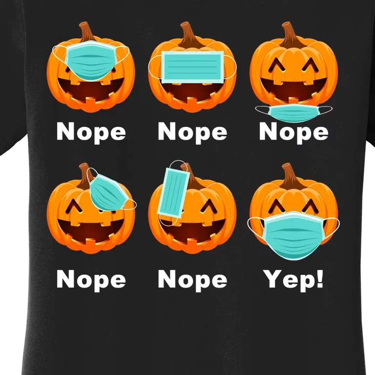 Halloween Pandemic Pumpkin Mask Funny Cute Women's T-Shirt