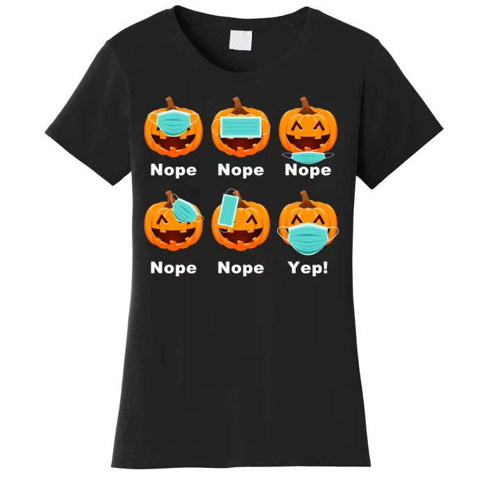 Halloween Pandemic Pumpkin Mask Funny Cute Women's T-Shirt