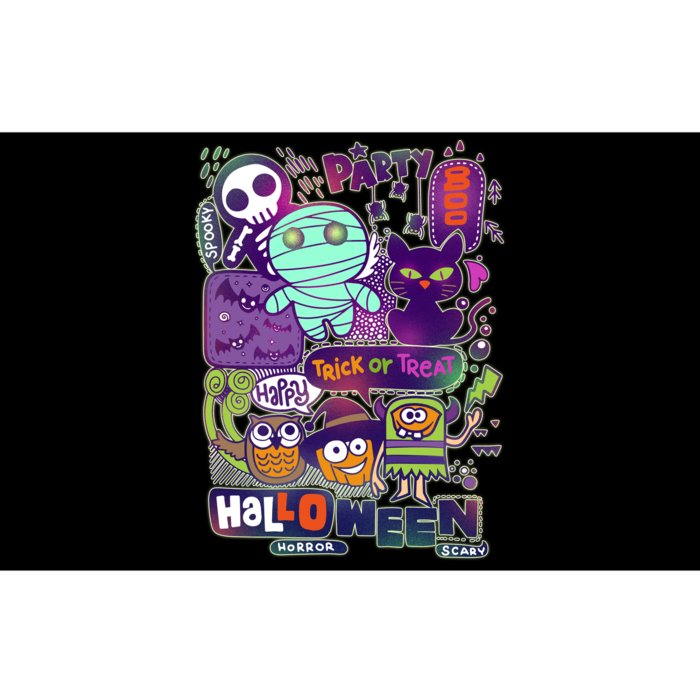 Halloween Party Doodles Bumper Sticker