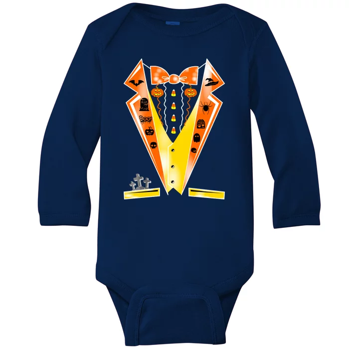 Halloween Party Tuxedo Tux Baby Long Sleeve Bodysuit