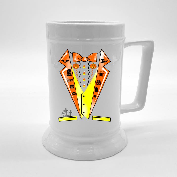 Halloween Party Tuxedo Tux Front & Back Beer Stein