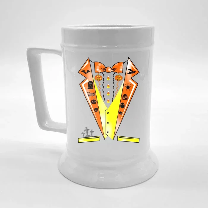 Halloween Party Tuxedo Tux Front & Back Beer Stein