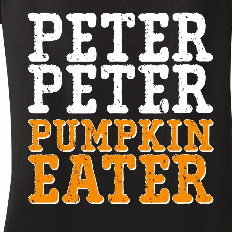 Halloween Peter Peter Pumpkin Eater Women's V-Neck T-Shirt