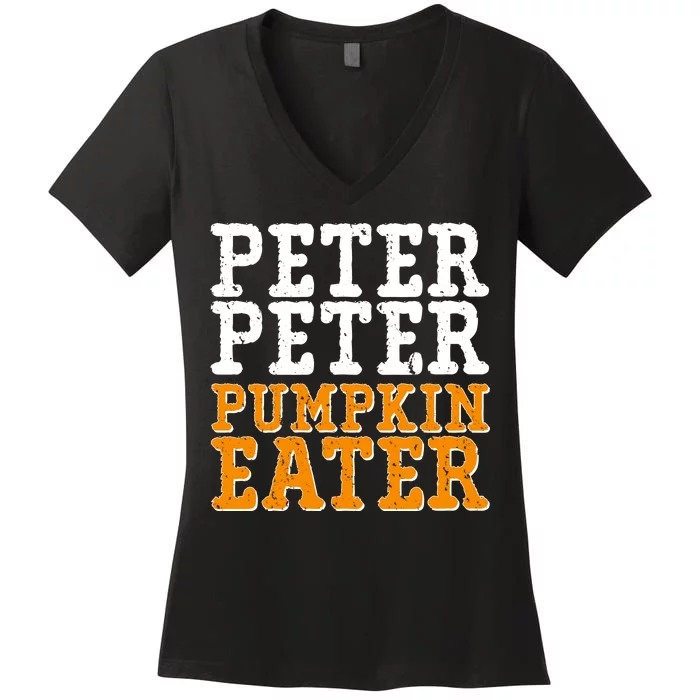 Halloween Peter Peter Pumpkin Eater Women's V-Neck T-Shirt