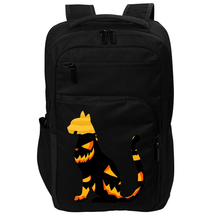 Halloween Pumpkin Cat Impact Tech Backpack