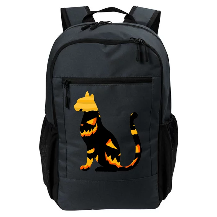 Halloween Pumpkin Cat Daily Commute Backpack