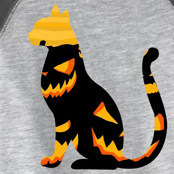 Halloween Pumpkin Cat Toddler Fine Jersey T-Shirt