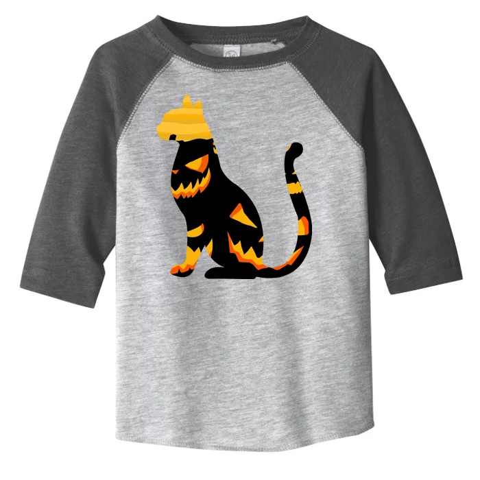 Halloween Pumpkin Cat Toddler Fine Jersey T-Shirt