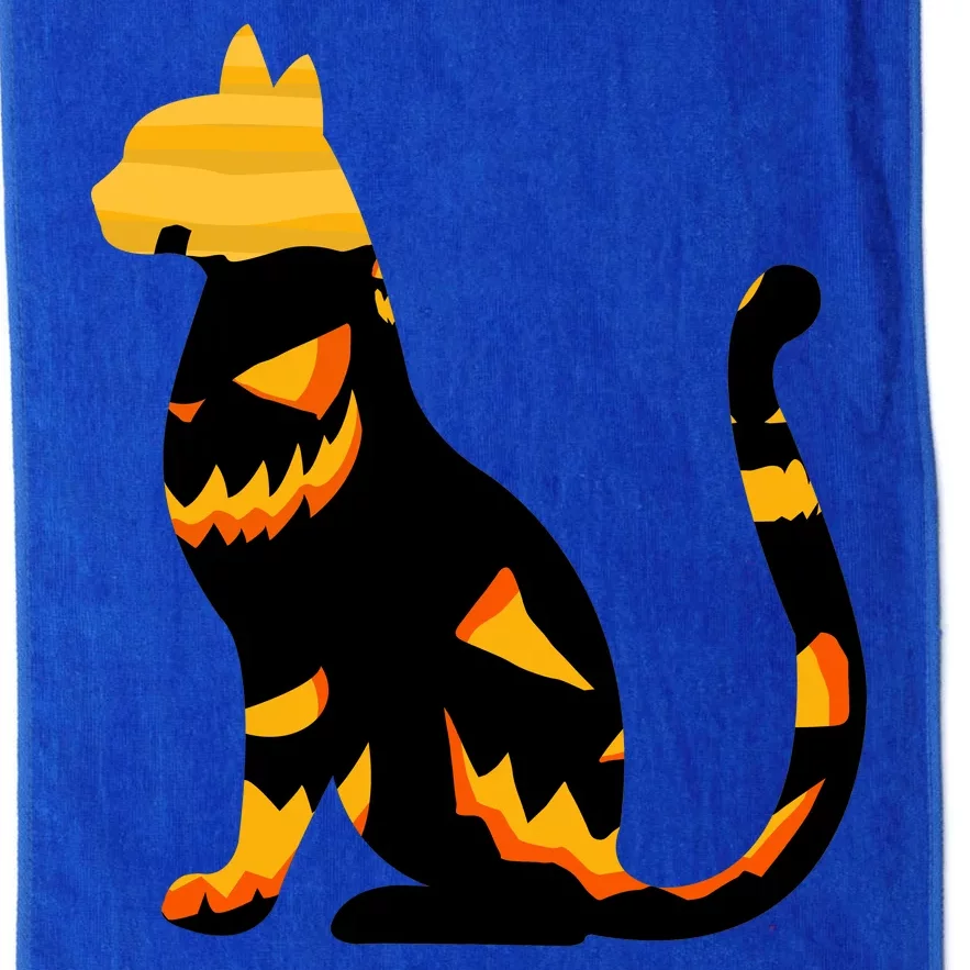 Halloween Pumpkin Cat Platinum Collection Golf Towel