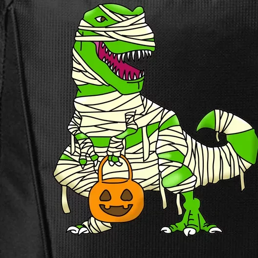 Halloween Pumpkin Dinosaur City Backpack