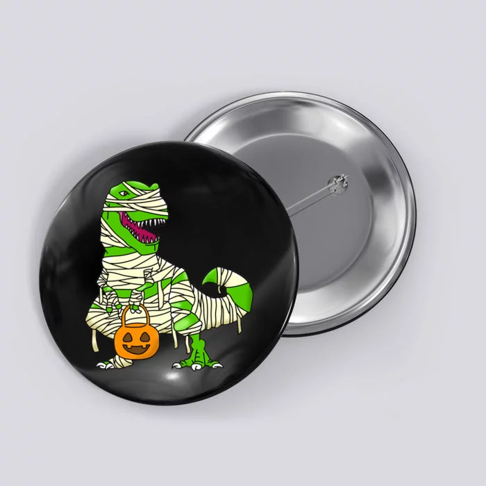 Halloween Pumpkin Dinosaur Button