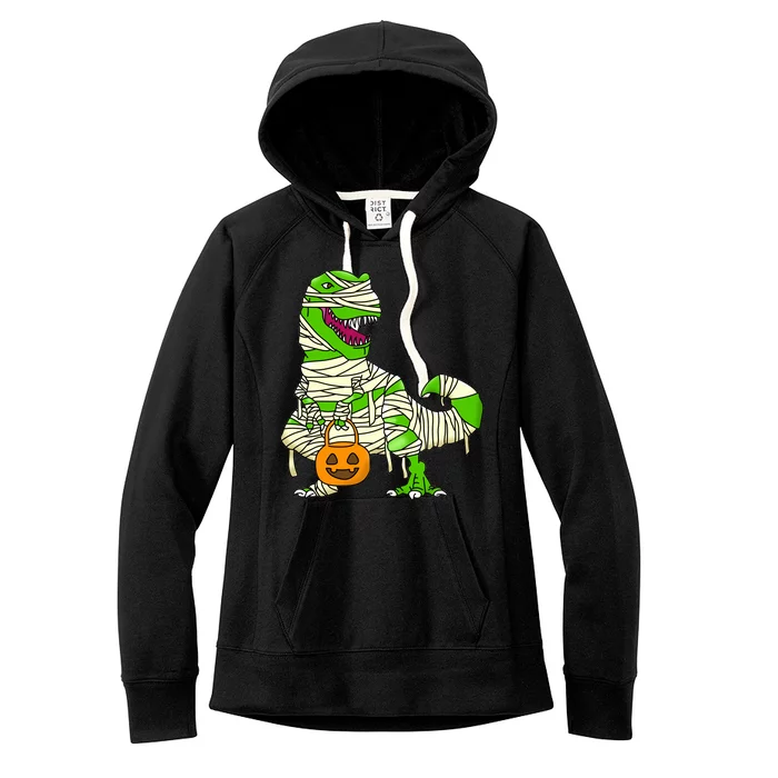 Halloween Pumpkin Dinosaur Women's Fleece Hoodie