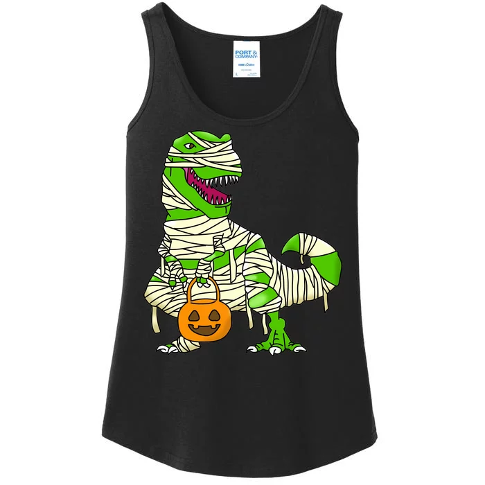 Halloween Pumpkin Dinosaur Ladies Essential Tank