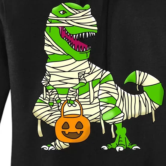 Halloween Pumpkin Dinosaur Women's Pullover Hoodie