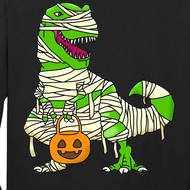 Halloween Pumpkin Dinosaur Tall Long Sleeve T-Shirt