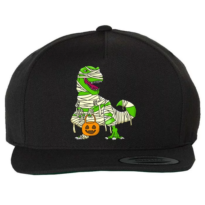 Halloween Pumpkin Dinosaur Wool Snapback Cap