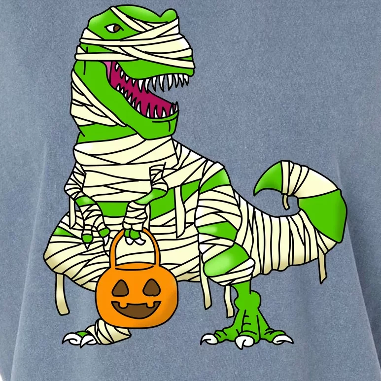 Halloween Pumpkin Dinosaur Garment-Dyed Women's Muscle Tee