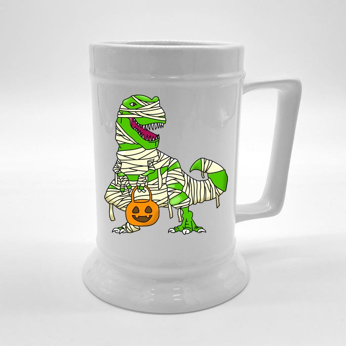 Halloween Pumpkin Dinosaur Front & Back Beer Stein