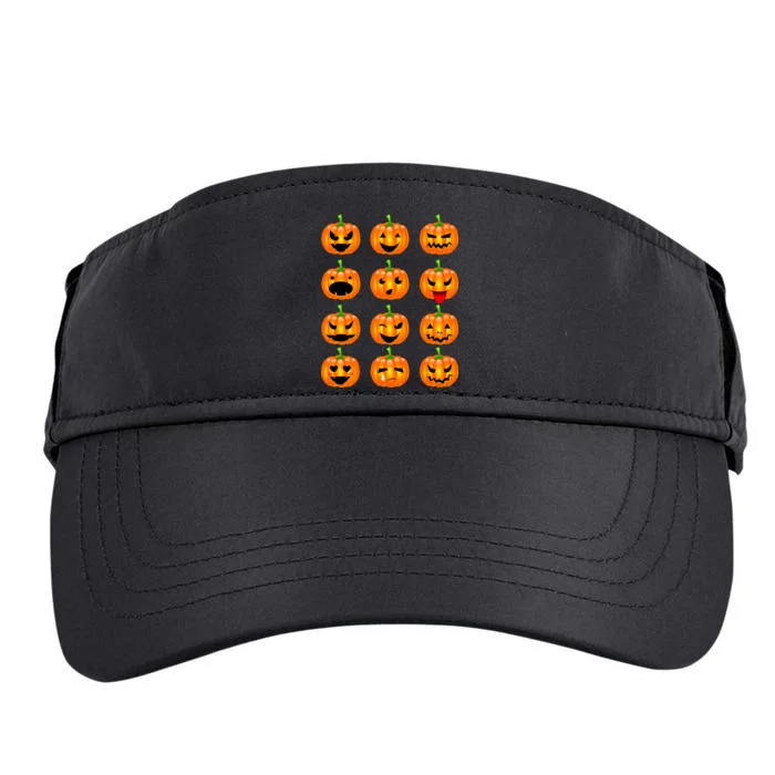 Halloween Pumpkin Emojis Smiley Face Adult Drive Performance Visor