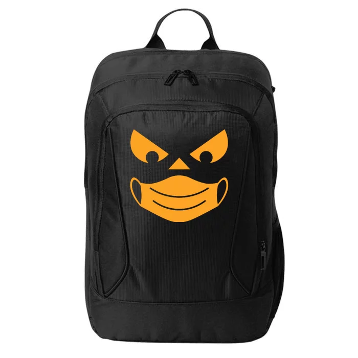 Halloween Pumpkin Face Mask Social Distancing City Backpack