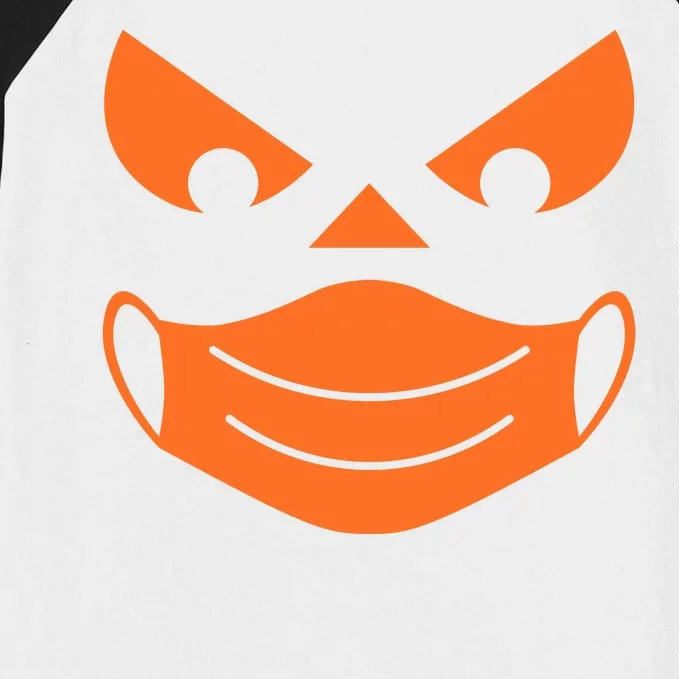 Halloween Pumpkin Face Mask Social Distancing Baseball Sleeve Shirt