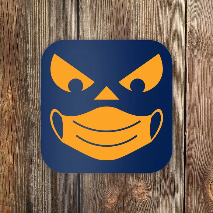 Halloween Pumpkin Face Mask Social Distancing Coaster