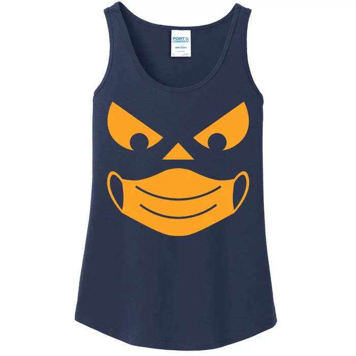 Halloween Pumpkin Face Mask Social Distancing Ladies Essential Tank