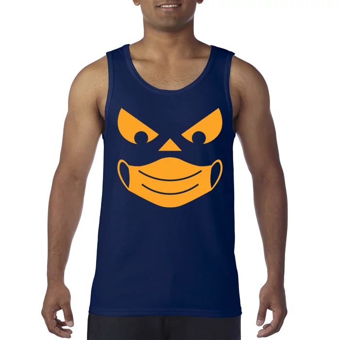 Halloween Pumpkin Face Mask Social Distancing Tank Top