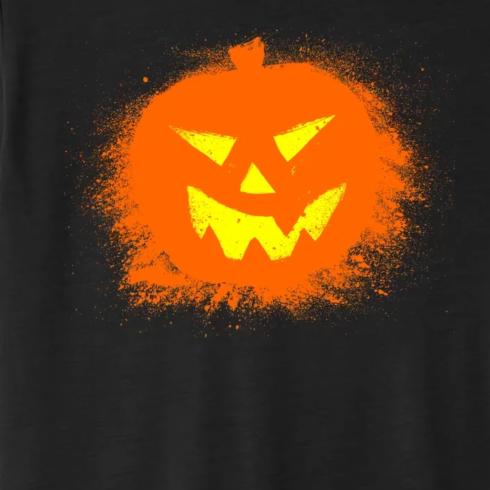 Halloween Pumpkin Jack O Lantern Splatter ChromaSoft Performance T-Shirt